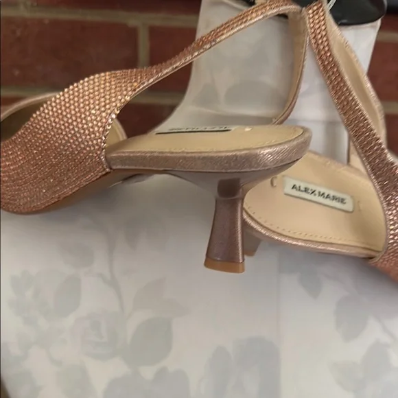 Alex Marie Blush Pink Kitten Heel Sling Back - Picture 3 of 12